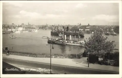 Ak Stockholm Schweden, Utsikt från Fällgatan