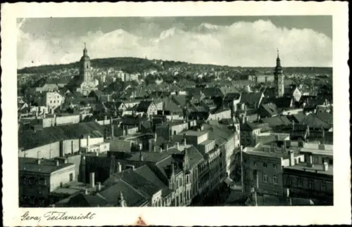 Ak Gera Thüringen, Teilansicht, Blick über die Dächer