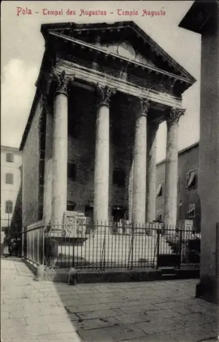 Ak Pola Pula Kroatien, Tempio Augusto