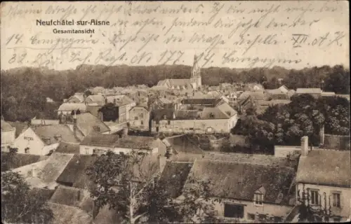 Ak Neufchâtel sur Aisne, Gesamtansicht