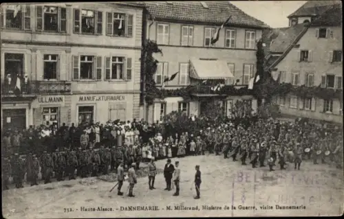 Ak Dannemarie Dammerkirch Elsass Haut Rhin, M. Millerand, Ministre de la Guerre