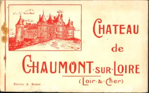 20 Ak im Umschlag Chaumont sur Loire Loir-et-Cher, von A. Simon
