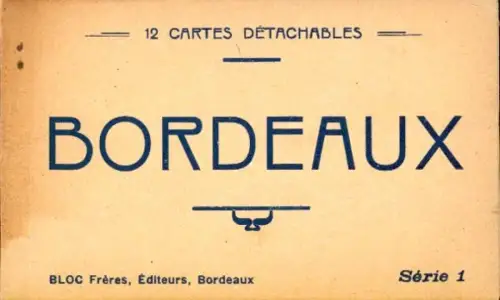 12 Ak im Umschlag Bordeaux Gironde, Serie 1