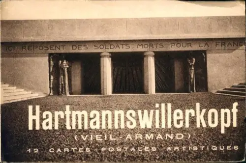 12 Ak im Umschlag Hartmannswillerkopf Vieil Armand, von Braun & Cie