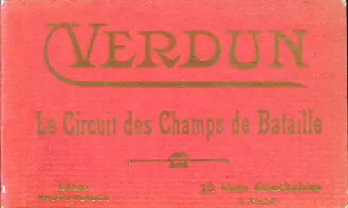 20 Ak im Umschlag Verdun Le Circuit des Champs de Bataille