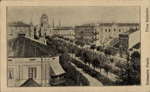 Ak Tomaszów Piotrk Nowy Dwór Mazowiecki Polen, Ulica Kaliszska, Stadtansicht