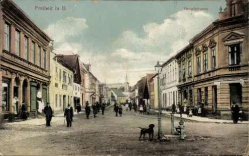 Ak Svoboda nad Úpou Freiheit Region Königgrätz, Hauptstraße