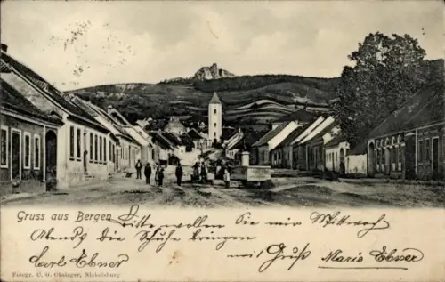 Ak Perná Bergen Südmähren, Gesamtansicht