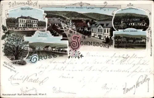 Litho Janov u Litvínova Johnsdorf Litvínov Leutensdorf, Hotel Weber, Restaurant Brüderhalle