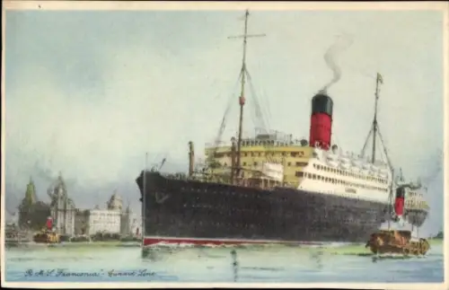 Ak Dampfer RMS Franconia, Cunard Line