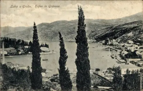 Ak Gruž Gravosa Dubrovnik Kroatien, Luka u Gružu, Hafen in Gravosa, Gruž Hafen