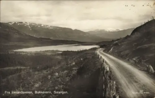 Ak Norwegen, Bukkenevann-See in Salangen