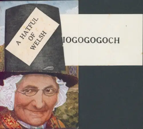 Leporello Ak Llanfairpwllgwyngyllgogerychwyrndrobwllllantysiliogogogoch Wales, Mann in Tracht