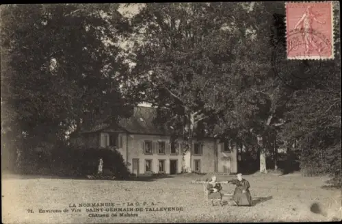 Ak Saint Germain de Tallevende Calvados, Chateau de Mahere