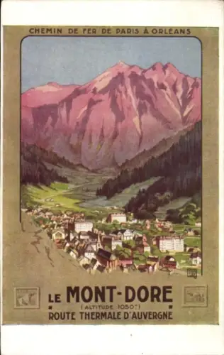 Ak Le Mont Dore Puy de Dôme, Eisenbahn von Paris nach Orleans