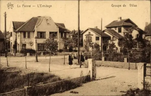 Ak La Panne De Panne Westflandern, L'Ermitage, Groupe de Villas