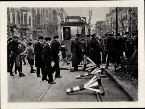 Sammelbild Geschichte der deutschen Arbeiterbewegung Teil III, Bild 56 Verkehrsstreik Berlin 1932