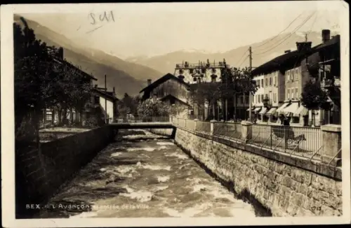 Ak Bex Kanton Waadt, L'Avancon et entrée de la Ville