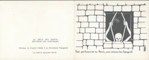 Klapp CPA Au dela des Parts, Editions du Comite d'Aide a la Resistance Espagnole
