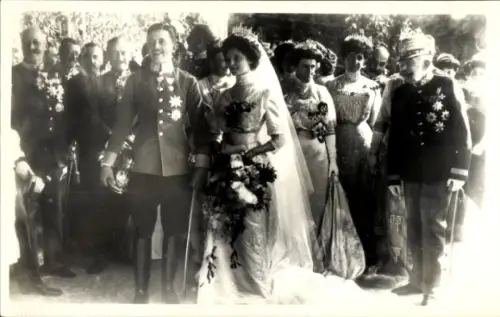 Foto Ak Österreichischer Adel, Karl und Zita, Trauung