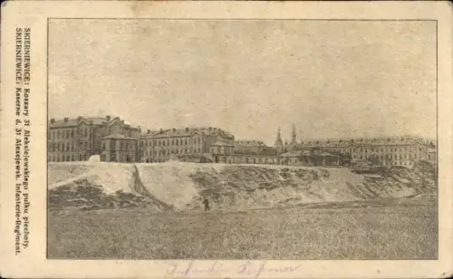 Ak Skierniewice Polen, Kaserne d. 31 Alexejewsk. Infanterie-Regiment