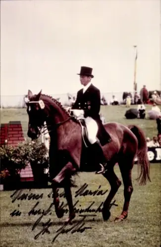 Foto Dressurreiter Josef Neckermann, Autogramm