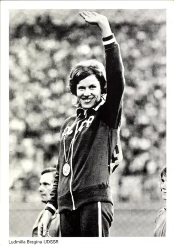 Ak Olympiade München 1972, Leichtathletik, 1500 m Lauf Frauen, Ludmilla Bragina UdSSR