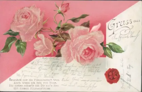 Glitzer Litho Rosen, Blumen