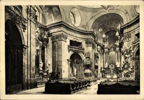 Ak Wien 1. Innere Stadt Österreich, Innenansicht der Peterskirche auf dem Petersplatz