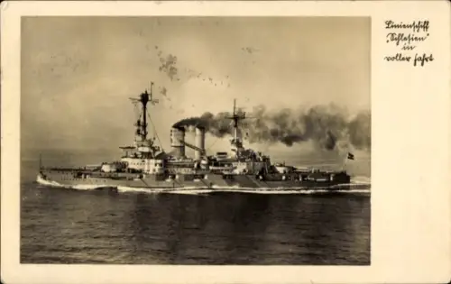 Ak Deutsches Kriegsschiff, Linienschiff Schlesien, Reichsmarine