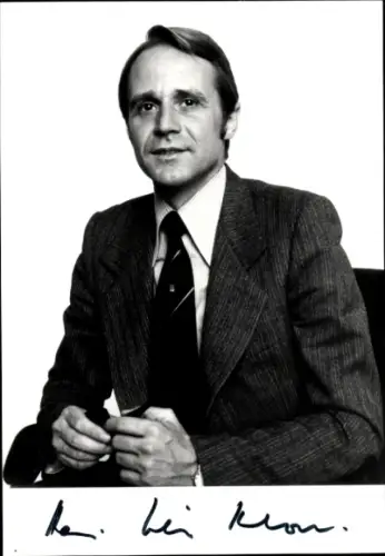 Foto Hans Ulrich Klose, erster Bürgermeister Hamburg, Autogramm