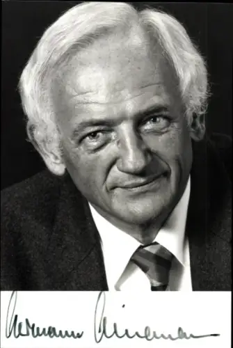 Foto Politiker Hermann Heinemann, Autogramm