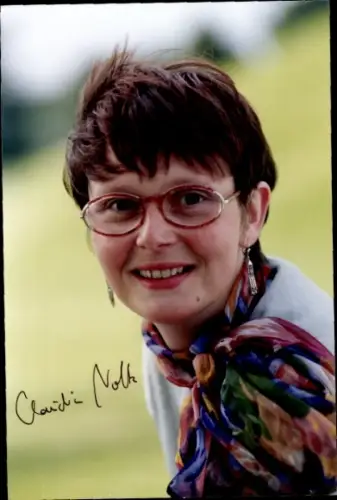 Ak Politikerin Claudia Nolte, CDU, Bundesministerin für Familie, Portrait, Autogramm