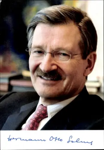 Foto Dr. Hermann Otto Solms, Vizepräsident des Deutschen Bundestages, Autogramm