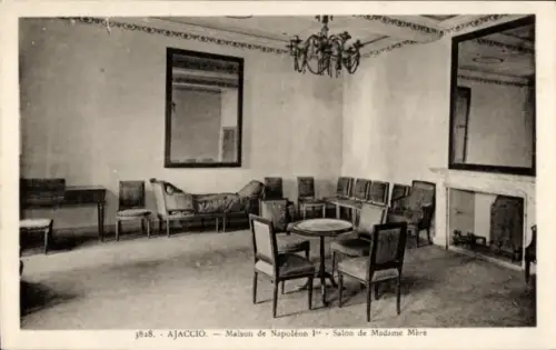 Ak Ajaccio Corse du Sud,  Haus Napoléon I., Salon der Madame Mère