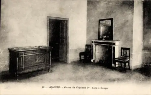 Ak Ajaccio Corse du Sud,  Maison de Napoléon Ier, Salle à manger