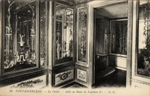 Ak Fontainebleau Seine et Marne, Palast, Badezimmer von Napoleon I.