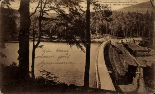 Ak Lac de la Lauch Lauchensee Elsass Haut Rhin, Lauchensee bei Gebweiler, O.-Els., 940 mM, 900 00