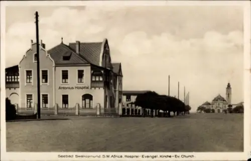 Ak Swakopmund Namibia Deutsch Südwestafrika, Antonius-Hospital, Seebad Swakopmund (S.W.-Africa), 