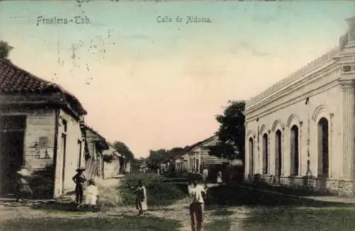 Ak Frontera Tabasco Mexiko, Calle de Aldama