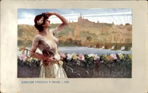 Künstler Ak Praha Prag Tschechien, Jubiläumsausstellung 1908