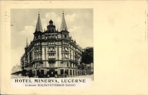 Ak Luzern Stadt Schweiz, Hotel Minerva