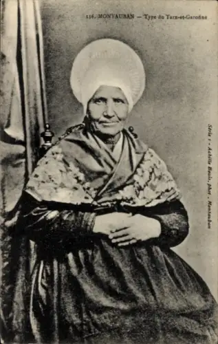 Ak Montauban Tarn et Garonne, Frau in Volkstracht