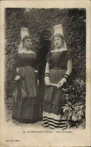 Ak La Mothe Saint Héray Deux Sèvres, Frauen in Tracht