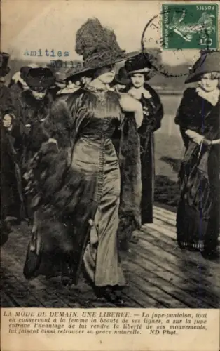 Ak Die Mode von morgen, ein Liberee, die Rock-Hose