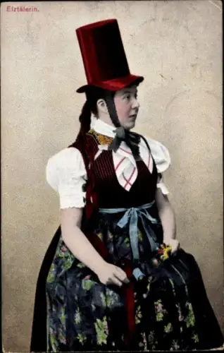 Ak Mädchen in Tracht, Elztälerin, Portrait