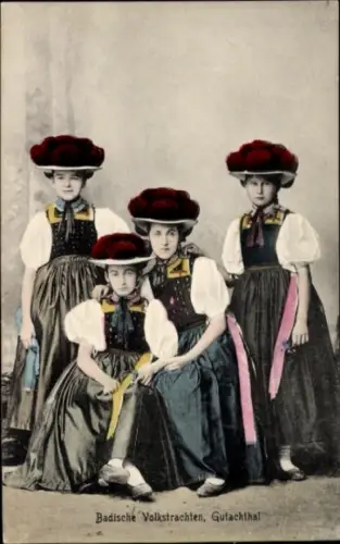 Ak Badische Volkstrachten, Gutachthal