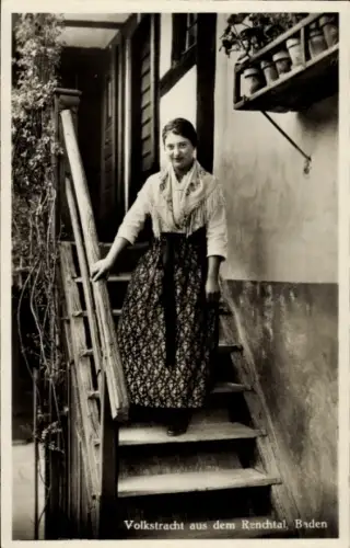 Ak Volkstracht aus dem Renchtal, Baden