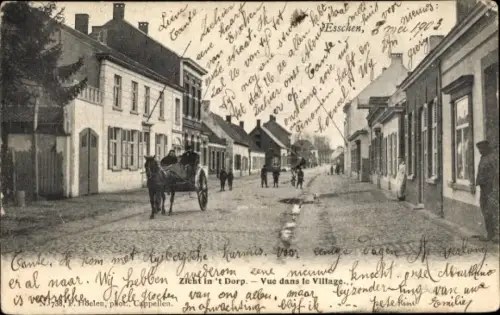 Ak Esschen Essen Flandern Antwerpen, Straßenpartie