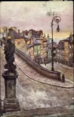 Künstler Ak Jelinek, F., Praha Prag Tschechien, Nerudova ulice